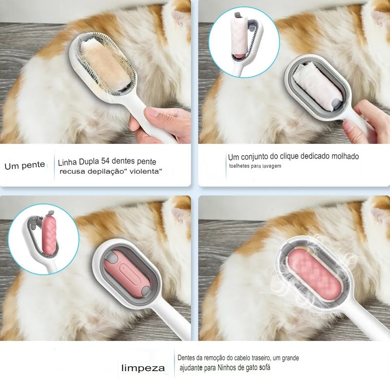 Escova de Pelos para Cães e Gatos