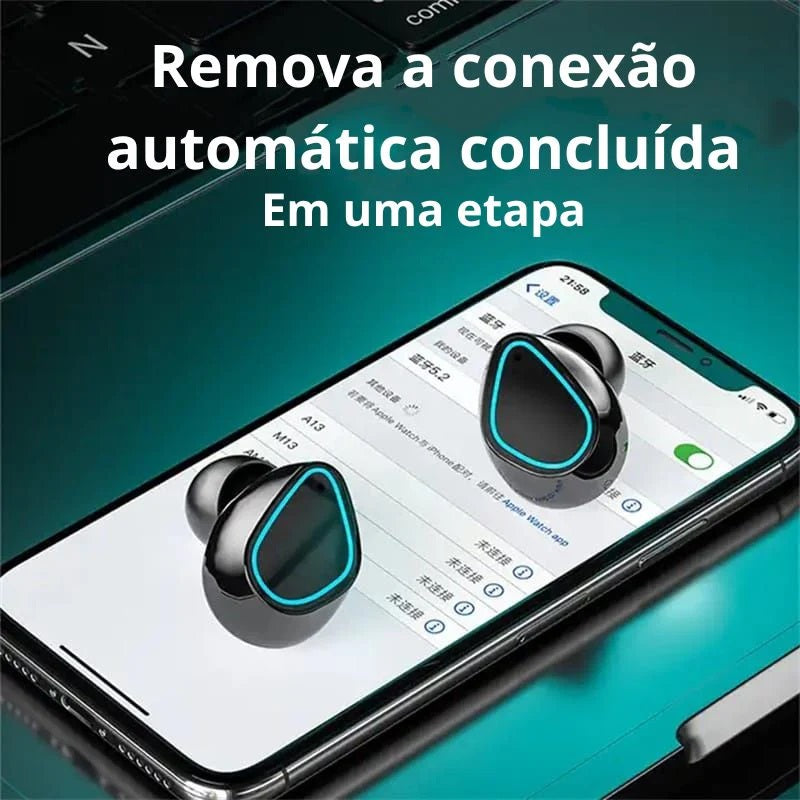 Fones de ouvido TWS 5.2 2024 à prova d'água