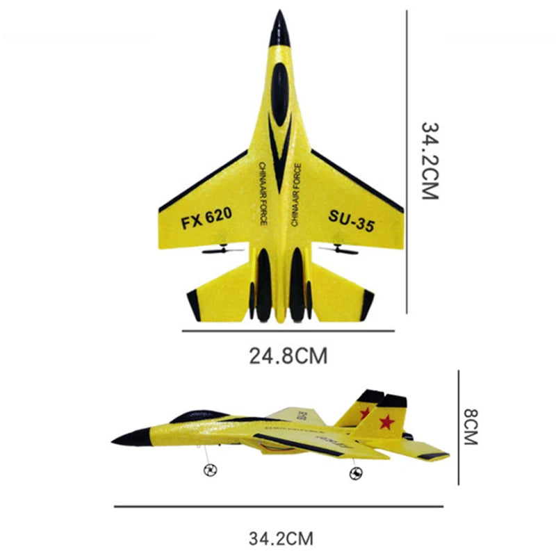 Avião de Controle Remoto - Caça FX-620 SU-35 RC