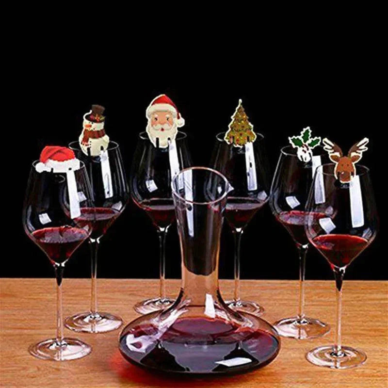Cartões Decorativos Natalinos para Taças de Vinho