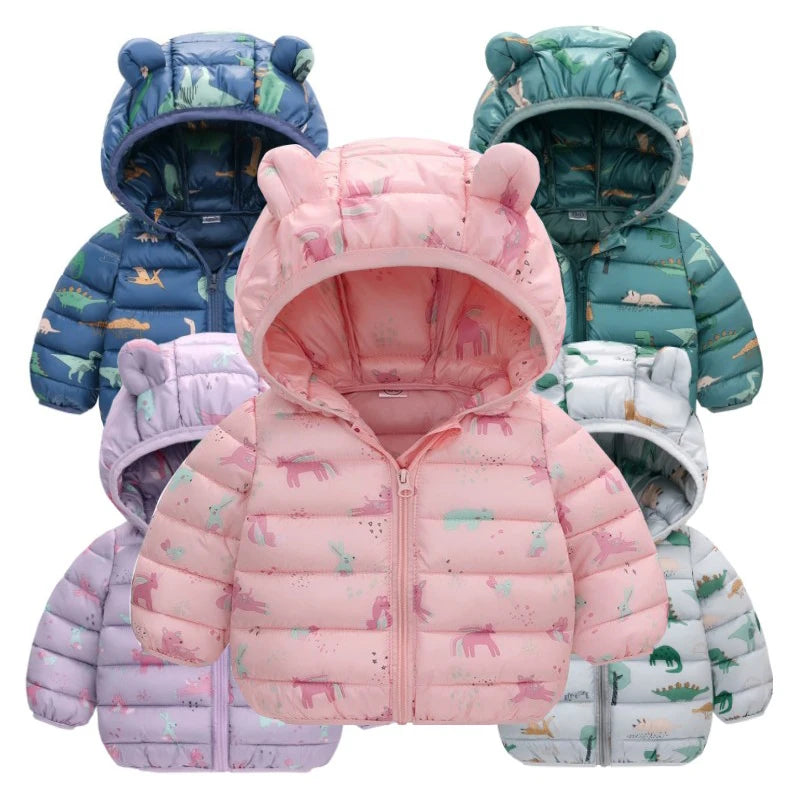 Jaqueta de Frio orelhinhas de urso Baby Winter