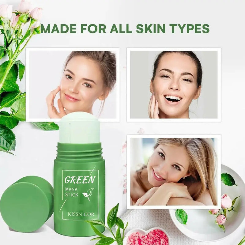 Máscara facial de limpeza com chá verde