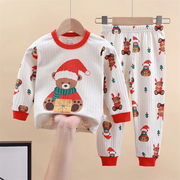 Conjunto de Pijamas Natalinos para Meninos e Meninas