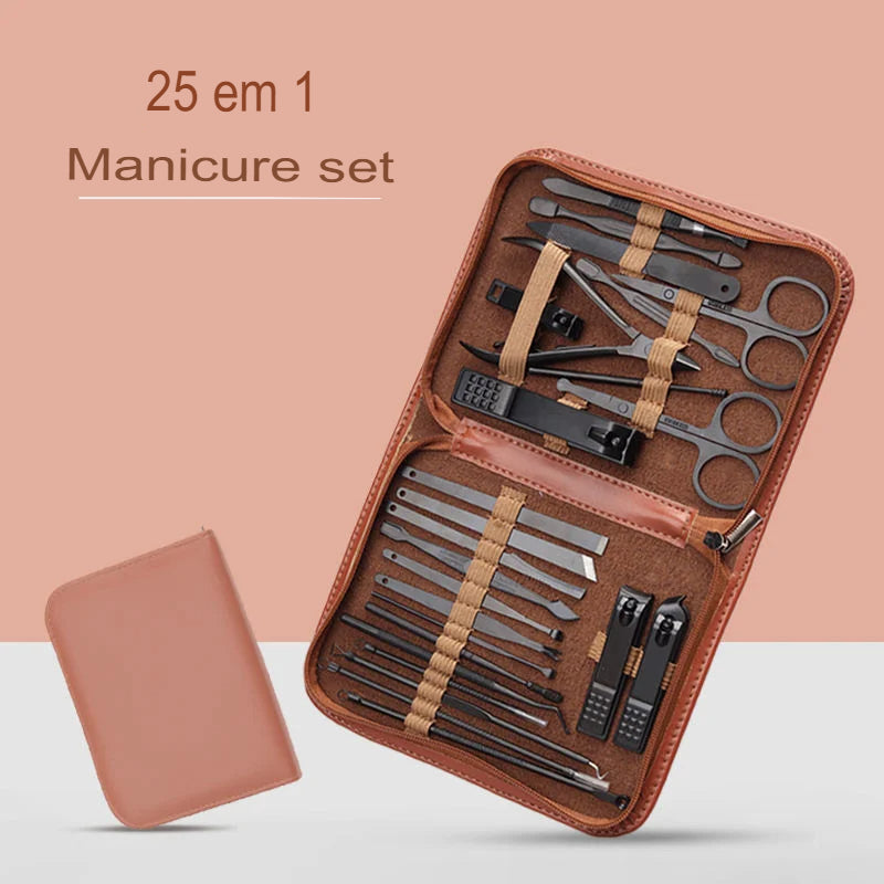 Kit Profissional MenCare 25 em 1 [MATERIAL EM AÇO CIRÚRGICO]