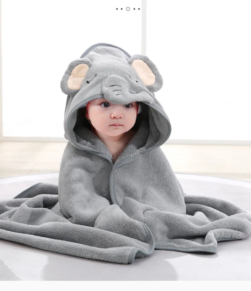 Toalha de Banho com Capuz Animal para Bebês