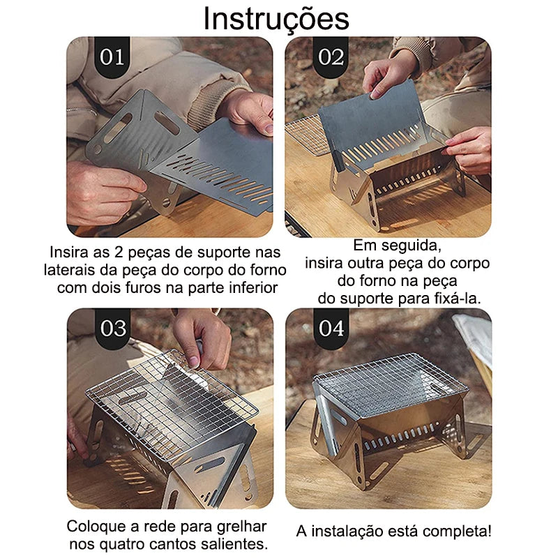 Churrasqueira Portátil InoxGrill [AÇO INOXIDÁVEL]