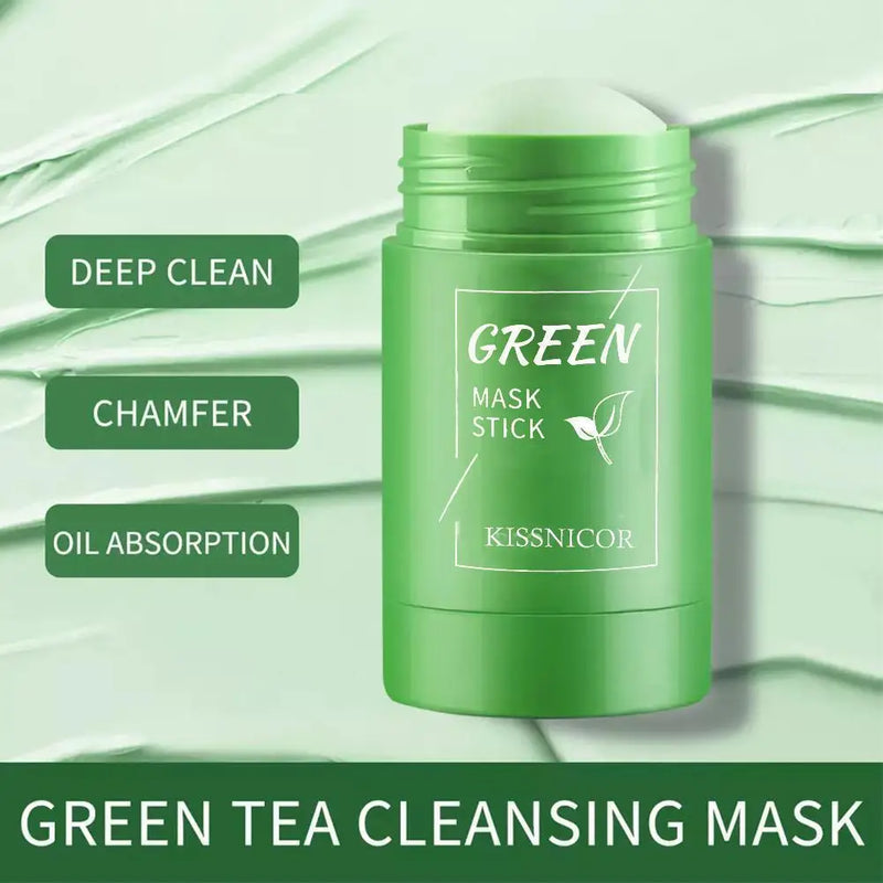 Máscara facial de limpeza com chá verde