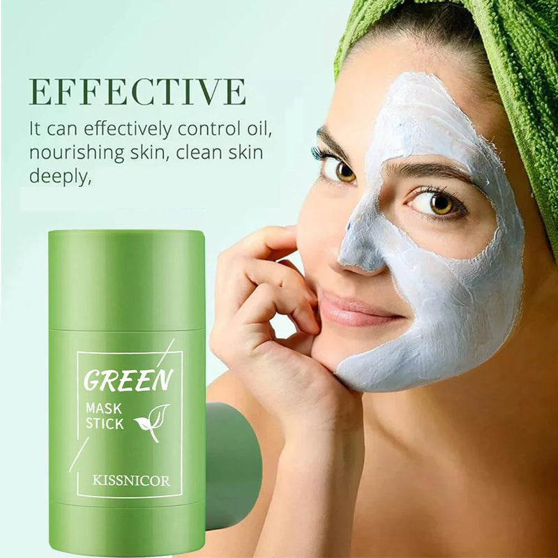 Máscara facial de limpeza com chá verde