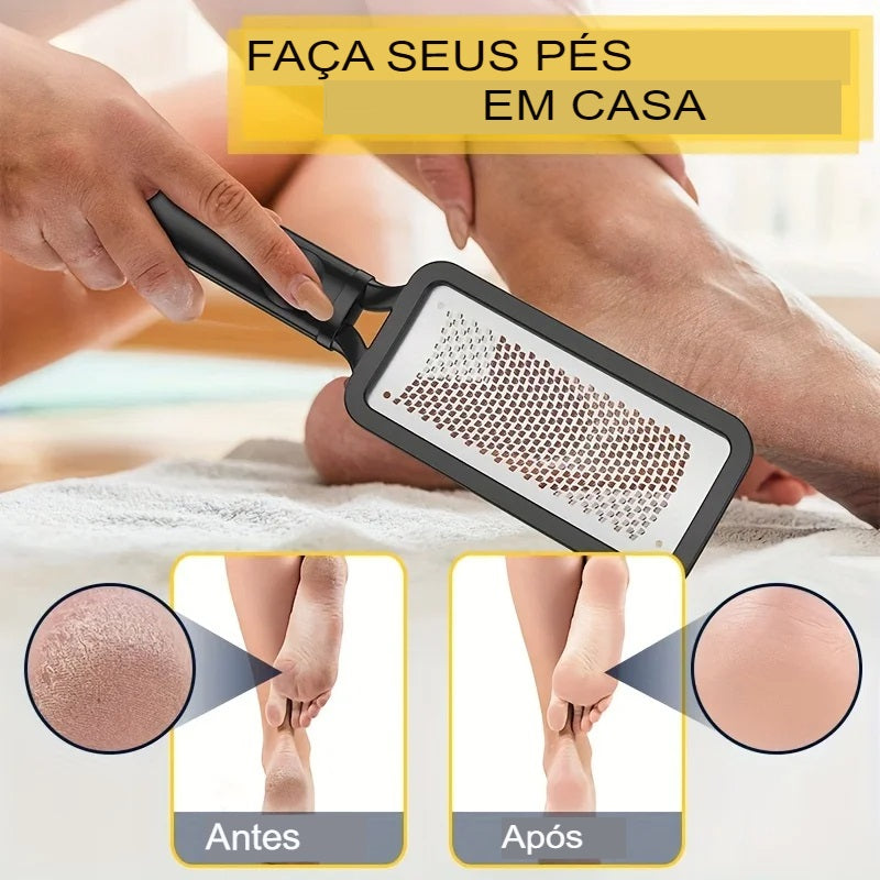 Lixa Para os Pés Aço Inoxidável-Dupla Face Profissional