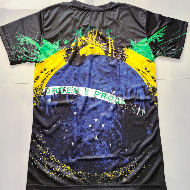 Camiseta Masculina Bandeira do Brasil 3D