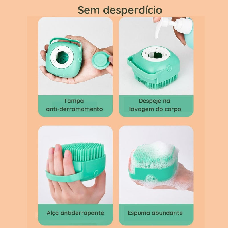 Escova de Banho Para Cães e Gatos