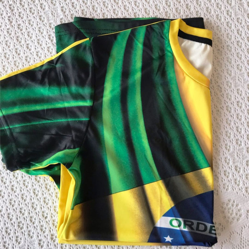 Camiseta Masculina Bandeira do Brasil 3D