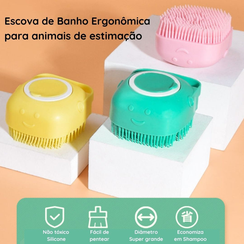 Escova de Banho Para Cães e Gatos