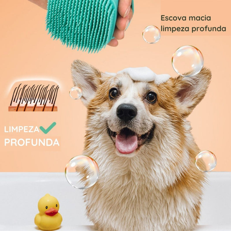 Escova de Banho Para Cães e Gatos