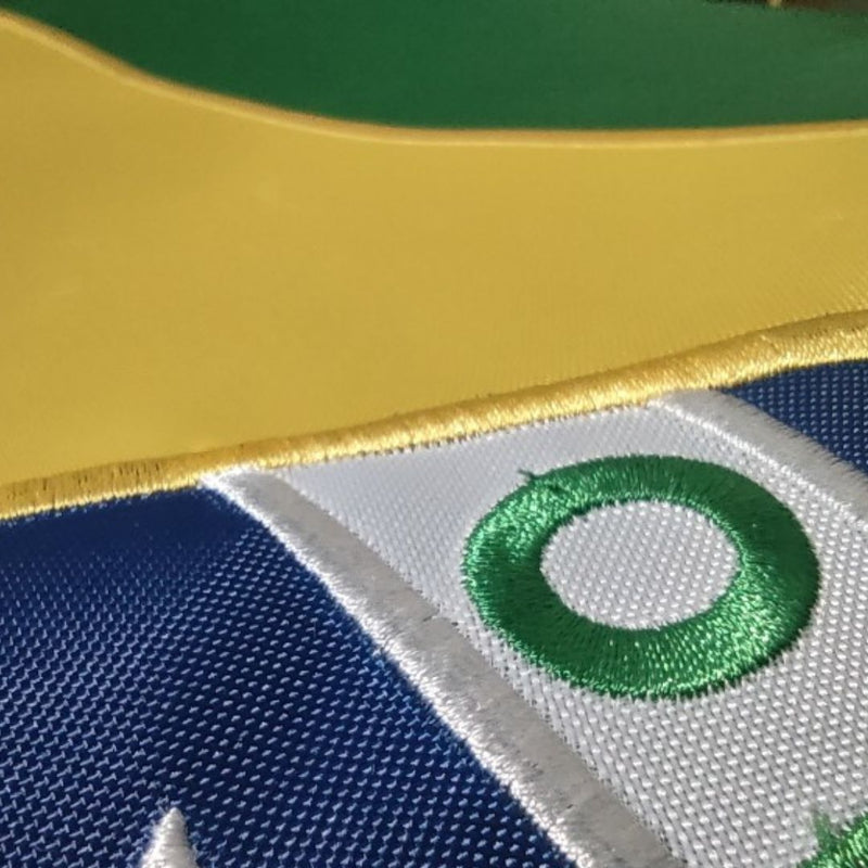 Bandeira do Brasil Bordada - Dupla face