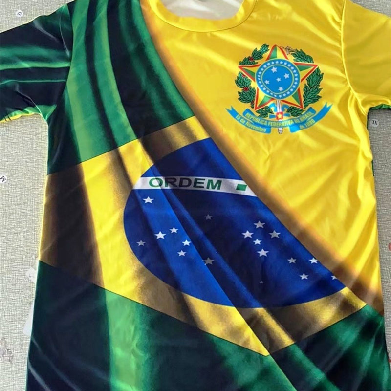 Camiseta Masculina Bandeira do Brasil 3D