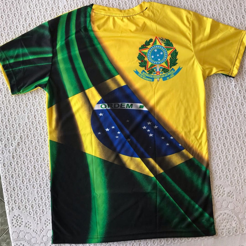 Camiseta Masculina Bandeira do Brasil 3D